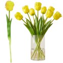 TULIPAN CIEMNO ŻÓŁTY 38CM JAK ŻYWY DEKORACJA WIOSENNA