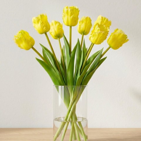 TULIPAN CIEMNO ŻÓŁTY 38CM JAK ŻYWY DEKORACJA WIOSENNA