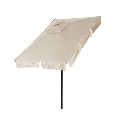 Prostokątny duży parasol ogrodowy skośny łamany z korbą beżowy 200x130 cm MultiGarden