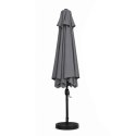 Prostokątny duży parasol ogrodowy skośny łamany z korbą szary 200x130 cm MultiGarden
