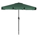 Prostokątny duży parasol ogrodowy skośny łamany z korbą zielony 200x130 cm MultiGarden