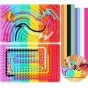Sensoryczna tablica aktywności dwustronna silikonowa Montessori rainbow