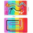 Sensoryczna tablica aktywności dwustronna silikonowa Montessori rainbow