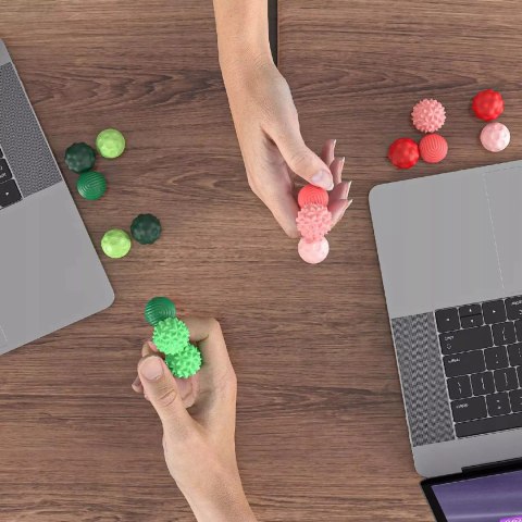 Magnetyczne kulki sensoryczne antystresowe z etui ADHD ASD SI 8 szt różowe