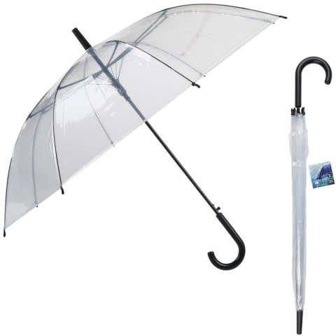 PARASOL TRANSPARENTNY 100CM PÓŁAUTOMAT