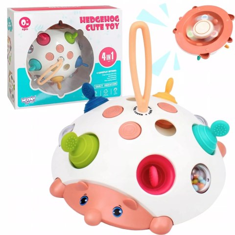 Zabawka Sensoryczna 4w1 Jeż Jeżyk Pop It Spinner Grzechotka Antystresowa