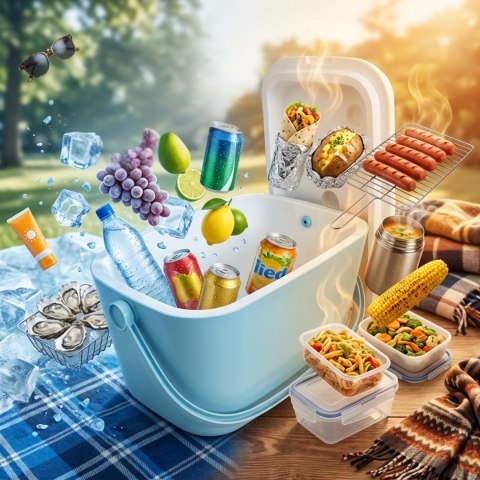 Lodówka ATLANTIC 20L Błękitna Kamai