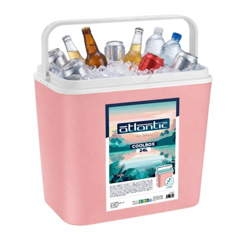 Lodówka ATLANTIC 24L Różowa Kamai