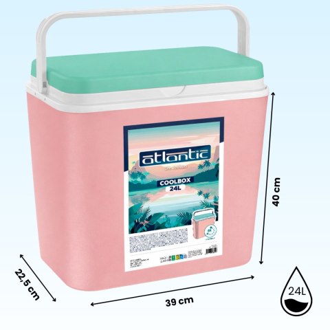 Lodówka ATLANTIC 24L Różowa Kamai