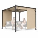 Pergola ogrodowa tarasowa 3x4 m stalowa altana zadaszenie beżowa MultiGarden