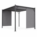 Pergola ogrodowa tarasowa 3x4 m stalowa altana zadaszenie szara MultiGarden