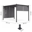 Pergola ogrodowa tarasowa 3x4 m stalowa altana zadaszenie szara MultiGarden