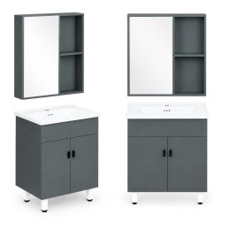 Szafka łazienkowa stojąca z umywalką + lustro zestaw mebli ModernHome