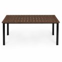 Duży stół ogrodowy 8-osobowy 180x90 cm na taras ogród brązowy blat MultiGarden
