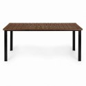 Duży stół ogrodowy 8-osobowy 180x90 cm na taras ogród brązowy blat MultiGarden