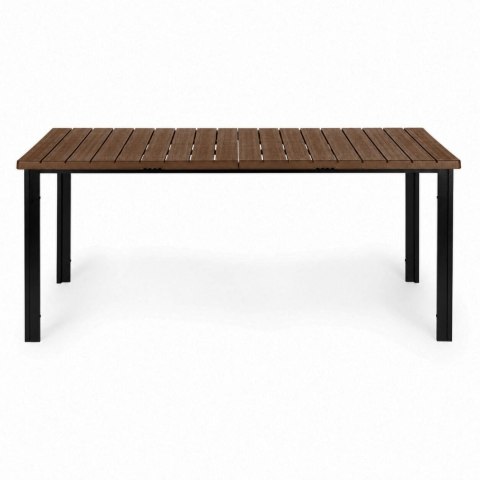 Duży stół ogrodowy 8-osobowy 180x90 cm na taras ogród brązowy blat MultiGarden