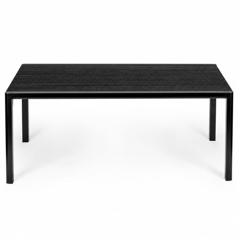 Duży stół ogrodowy 8-osobowy 180x90 cm na taras ogród czarny MultiGarden