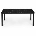 Duży stół ogrodowy 8-osobowy 180x90 cm na taras ogród czarny MultiGarden