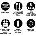 LAMPA SOLARNA TAŃCZĄCE NA WIETRZE KULECZKI BIAŁE 6 LED 75CM XXL