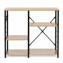 Regał kuchenny szafka do przedpokoju 90 cm półki haczyki loft jasny dąb ModernHome