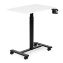 Mobilne biurko 70x48 cm stolik pod laptopa regulacja wysokości 71,5-112 cm biały blat ModernHome