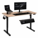 Biurko elektryczne 120x60 cm podnoszone regulacja wysokości 72-118 cm jasny dąb ModernHome