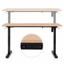 Biurko elektryczne 120x60 cm podnoszone regulacja wysokości 72-118 cm jasny dąb ModernHome