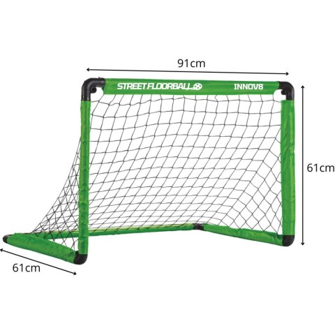 BRAMKA SKŁADANA UNIHOKEJ 2 KIJE I PIŁECZKA 91x61xX61CM ENERO