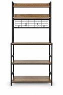 Regał kuchenny z półkamni stojak 84 cm 6 poziomów haczyki loft jasny dąb ModernHome