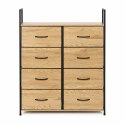 Szafka komoda 8 szuflad materiałowych 80 cm organizer tekstylny MDF loft ModernHome