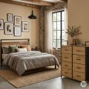 Szafka komoda 8 szuflad materiałowych 80 cm organizer tekstylny MDF loft ModernHome