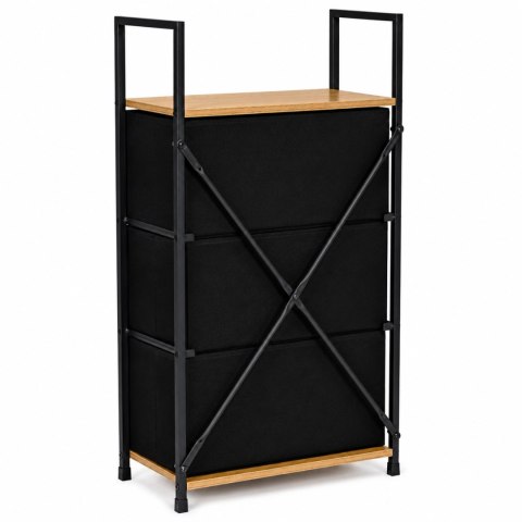 Szafka z 3 szufladami materiałowymi regał 40 cm organizer tekstylny loft ModernHome
