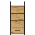 Szafka z 4 szufladami materiałowymi regał 40 cm organizer tekstylny loft ModernHome