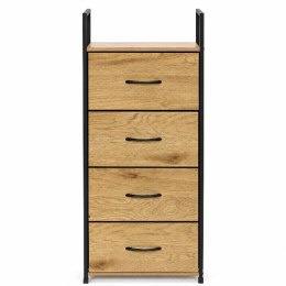 Szafka z 4 szufladami materiałowymi regał 40 cm organizer tekstylny loft ModernHome