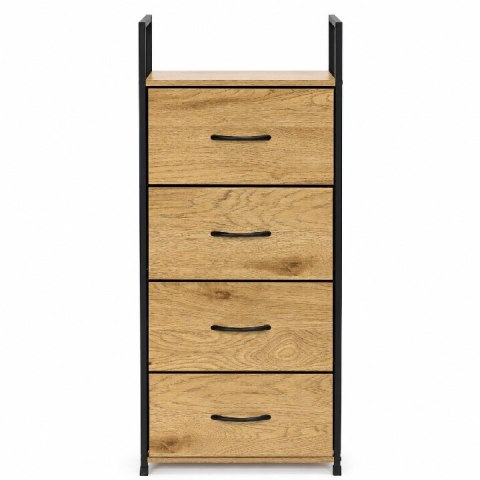 Szafka z 4 szufladami materiałowymi regał 40 cm organizer tekstylny loft ModernHome