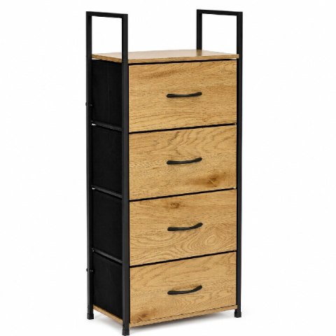 Szafka z 4 szufladami materiałowymi regał 40 cm organizer tekstylny loft ModernHome