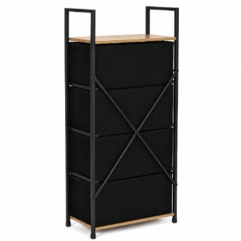 Szafka z 4 szufladami materiałowymi regał 40 cm organizer tekstylny loft ModernHome