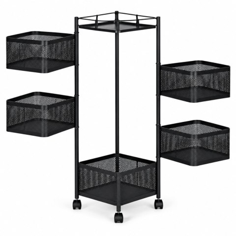 Regał kuchenny pomocnik organizer obrotowe półki 5 poziomów metal ModernHome