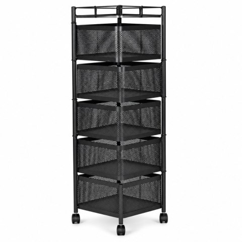 Regał kuchenny pomocnik organizer obrotowe półki 5 poziomów metal ModernHome