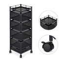Regał kuchenny pomocnik organizer obrotowe półki 5 poziomów metal ModernHome