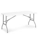 Stół ogrodowy cateringowy 153x70 cm składany w walizkę biały MultiGarden