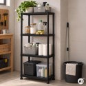 Regał gospodarczy 4-poziomowy do garażu piwnicy domu czarny ModernHome