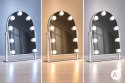 Lustro do makijażu LED 30x40 cm kosmetyczne podświetlane 3 barwy 9 żarówek ModernHome