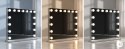 Lustro do makijażu LED 57x46 cm kosmetyczne podświetlane 3 barwy regulacja jasności 15 żarówek ModernHome
