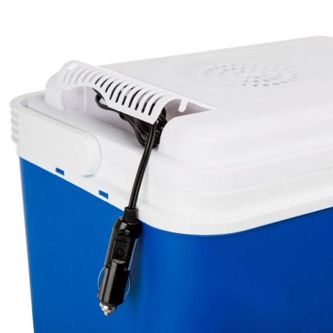 Lodówka samochodowa elektryczna 24L KAMAI ATLANTIC, zasilanie 12V, niebieska z białą pokrywą i rączką