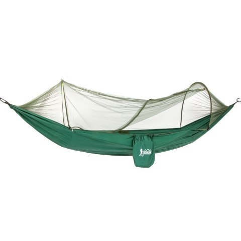 HAMAK TURYSTYCZNY 2 OSOBOWY 270X140CM Z MOSKITIERĄ ZIELONY