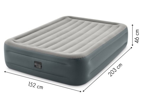 Duży dmuchany materac 203x152 cm z wbudowaną pompką INTEX 64126ND