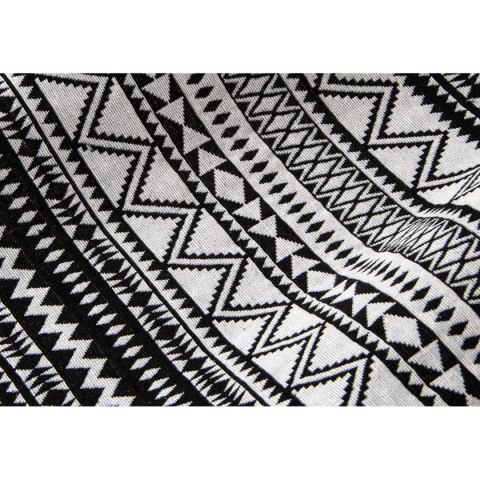 HAMAK OGRODOWY 2 OSOBOWY 200X147CM Z DRĄŻKIEM ETNO CZARNO-BIAŁY 1031262