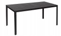 Stół ogrodowy 6-osobowy 156x78 cm polywood meble na taras czarny MultiGarden