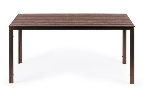 Stół ogrodowy 6-osobowy 156x78 cm polywood meble na taras brązowy MultiGarden